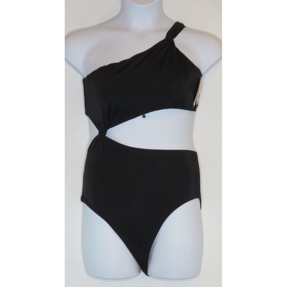 Victoria's Secret Other - Victorias Secret L Large Black  Single Shoulder Cutout One Piece Swimsuit Beach